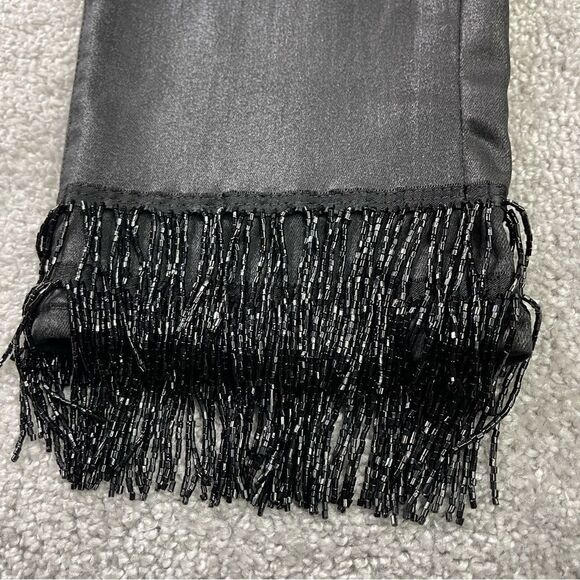 7 For All Mankind Coated Jeans Women’s 26 Black Straight High Rise Holiday Party - Picture 3 of 16